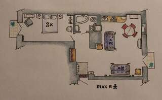 Апартаменты Apartment Sedmoye Nebo Брест Апартаменты-студио-40
